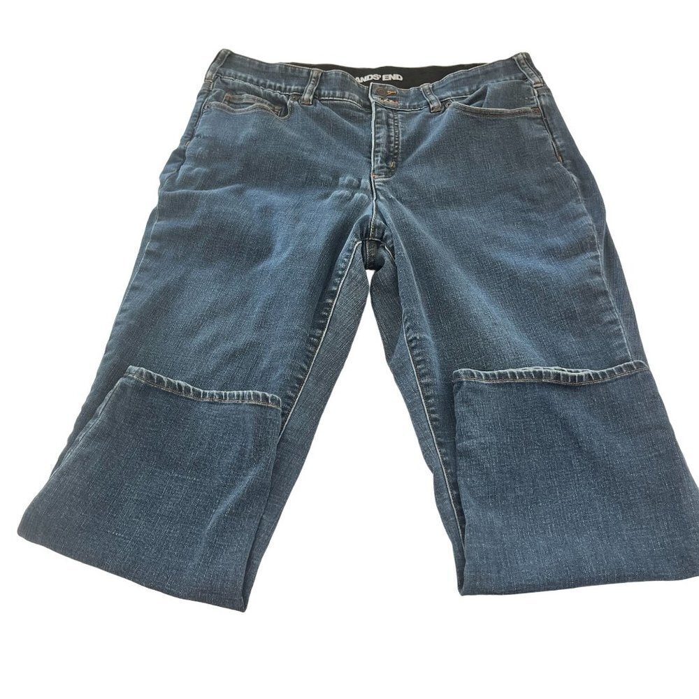 Lands End Jeans Womens Droit Taille Blue Straight Mid Rise Size 18‎ W